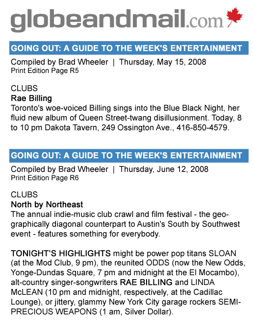 Globe & Mail Articles